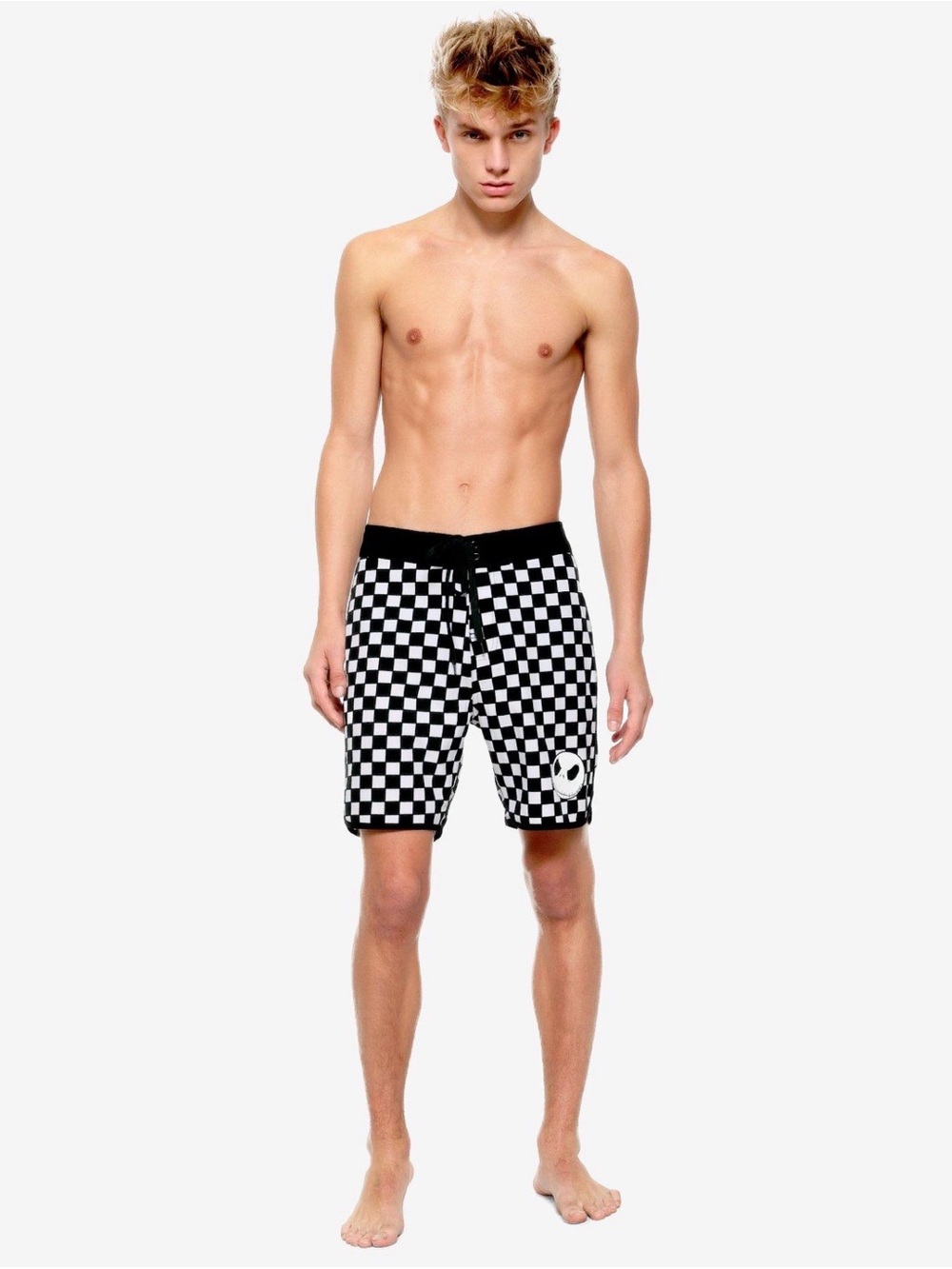 The Nightmare Before Christmas Jack Skellington Checkered Swim Trunks